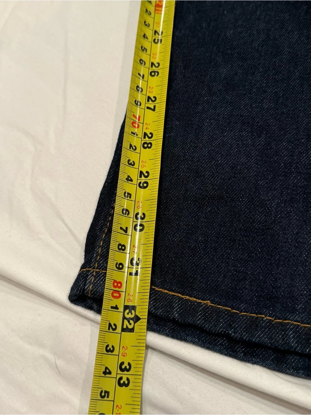 Levi's 505 Mens Dark Wash Blue Straight Leg Jeans Regular Fit Denim 36x32